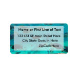 Blue pool of cichlids swimming around design custom address label