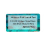 Blue pool of cichlids swimming around design custom address label