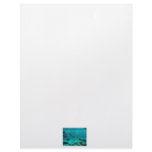 Blue pool of cichlids swimming around design letterhead