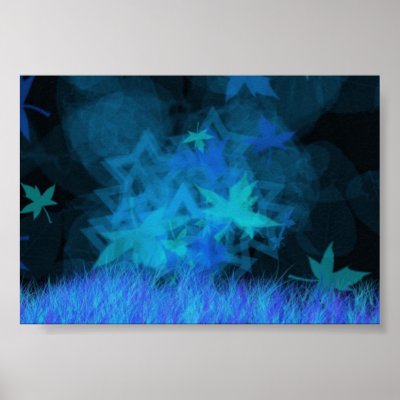 blue poster by pzazzle