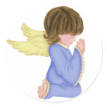 Blue Praying Angel 2 Stickers