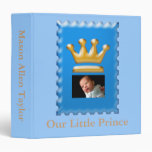 Blue Prince Crown Baby Boy Photo Album 3 Ring Binder