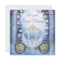 Blue Princess Carriage Enchanted Sweet 16