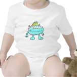 blue punk mohawk monster many eyes tshirts