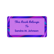 Blue Purple Book Marks Plates Labels