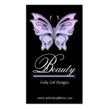 Blue/Purple Butterfly Design Business Cards