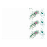 Blue Purple Peacock Feathers Business Card