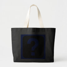 Blue Question Mark Information Area Tote Bag
