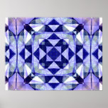 Blue Quilt Abstract Poster