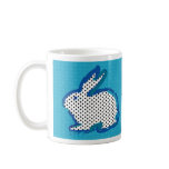 'blue rabbit' digital painting mug