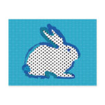 'blue rabbit' digital painting Postcard
