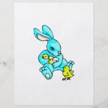 blue rabbit four yellow chicks.png custom flyer