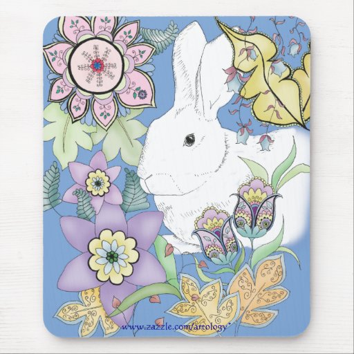 Blue Rabbit Mousepad