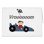 Blue Race Car Tshirts and Gifts Greeting Cards