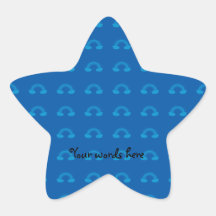 Blue rainbow pattern star stickers