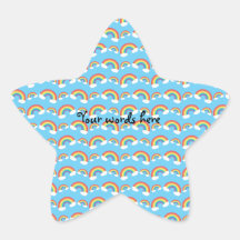 Blue rainbow pattern stickers