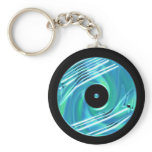 Blue Record Key Chain