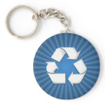 Blue Recycle Keychain 001