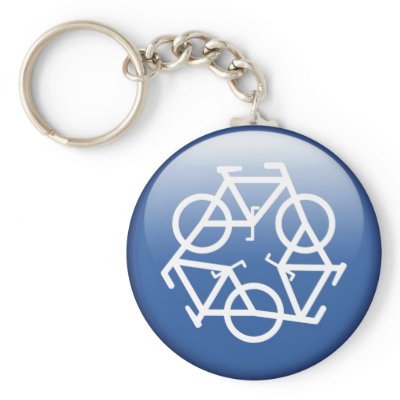 Blue Recycle Keychain by Petr Kratochvil by duhlar