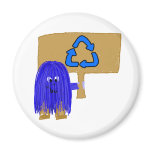 Blue recycle magnet