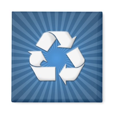 Blue Recycle Magnet 001 by phantompanther