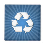 Blue Recycle Magnet 001