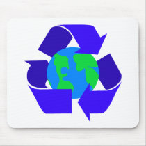 blue recycle mousepads