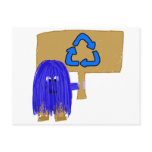 Blue recycle post card
