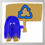 Blue recycle posters