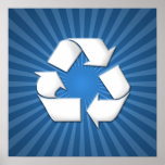 Blue Recycle Poster 001