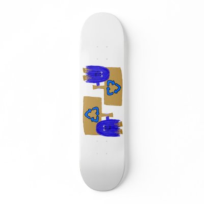 Blue recycle skateboard by PeacePeople