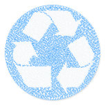 Blue Recycle Stickers