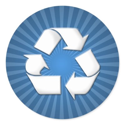 Blue Recycle Stickers 001 by phantompanther
