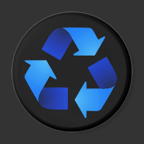 Blue Recycling Symbol Magnet magnets