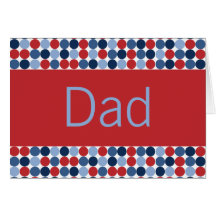Blue, Red and White Father's Day Card