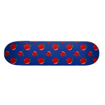 Blue red apple pattern skateboard decks