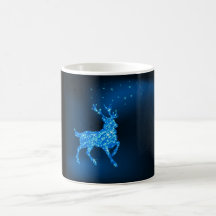 Blue Reindeer Coffee Mugs