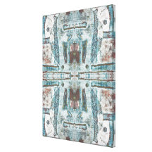 Blue Relief II Abstract Fine Art Print on Canvas Canvas Print