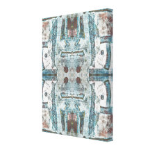 Blue Relief III Abstract Fine Art Print on Canvas Stretched Canvas Print