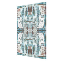 Blue Relief III Abstract Fine Art Print on Canvas Stretched Canvas Prints