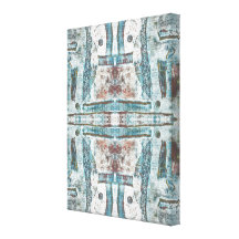 Blue Relief IV Abstract Fine Art Print on Canvas Stretched Canvas Print