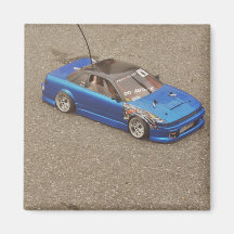 Blue remote toy car magnets