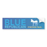 Blue Republican Bumper Sticker bumper stickers