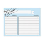 Blue Retro Recipe Card