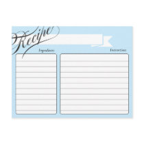Blue Retro Recipe Card