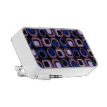 Blue Retro Squares Pattern Speaker System