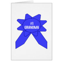 Blue Ribbon #1 Grandma Greeting Card