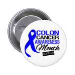 Blue Ribbon Colon Cancer Awareness Month Button