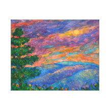 Blue Ridge Jewels Stretched Canvas Print