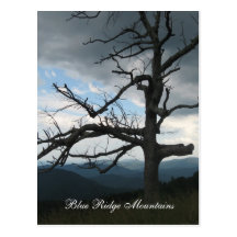blue ridge mountains post card